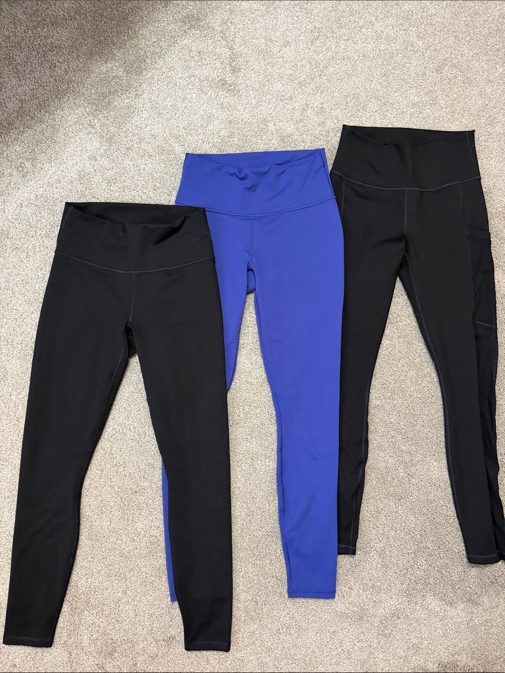Fabletics • 3 Pairs of PowerHold Leggings • Inseam 26 Waist 12 Size Small